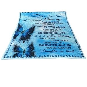 Throw Blanket to My Daughter-in-Law Soft Bed Flannel Blanket 67L x 54W